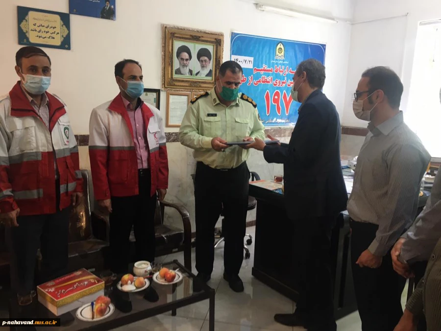 دیدار ریاست و کارکنان دانشکده فنی حاج حشمت شهبازی با فرمانده انتظامی شهرستان نهاوند جهت قدردانی از حافظان امنیت به مناسبت هفته نیروی انتظامی 2