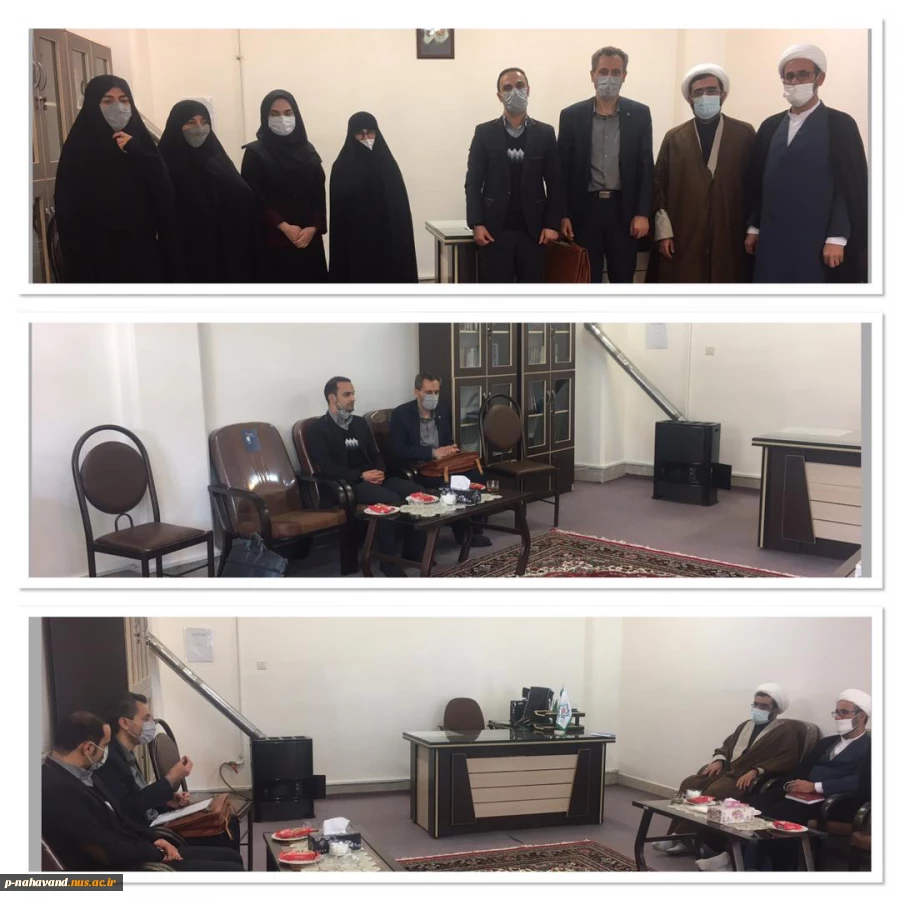 دیدار رئیس دانشکده فنی حرفه ای و مدیر مرکز نوآوری با روسای حوزه علمیه برادران-خواهران و رئیس تبلیغات اسلامی شهرستان نهاوند 2