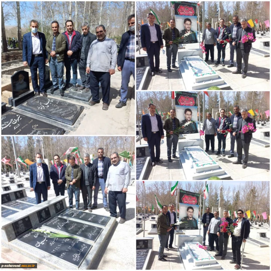 حضوردرگلزار شهدای باغ بهشت مقارن با سالگرد شهدای گرانقدر حاج محد طالبیان ( 12 فروردین) و حاج میرزا محمد سلگی ( 14 فروردین)  در دومین روز ماه مبارک رمضان 2