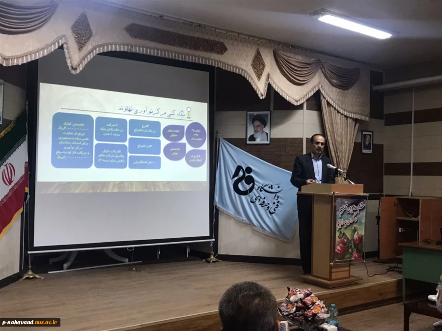 در راستای تحقق نام سال (( تولید، دانش بنیان و کار آفرین)) مراسم کلنگ زنی ساختمان شماره ۲ مرکز رشد و نوآوری شهرستان نهاوند در دانشکده فنی و حرفه ای حاج حشمت شهبازی توسط مهندس کیخسرو شهبازی و با حمایت رئیس دانشگاه فنی و حرفه ای استان همدان دکتر محمد علی کاظ