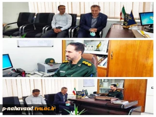 دیدار رئیس آموزشکده جناب مهندس حیدری با جناب سرهنگ مختاری فرمانده سپاه ناحیه نهاوند