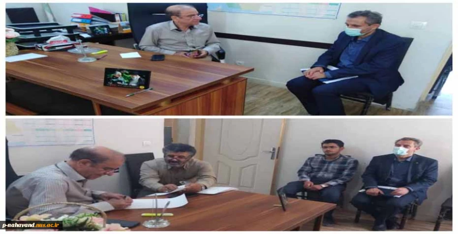 دیداررئیس و کارشناس مسول امور دانشجویان  با نماینده محترم شهرستان نهاوند  2