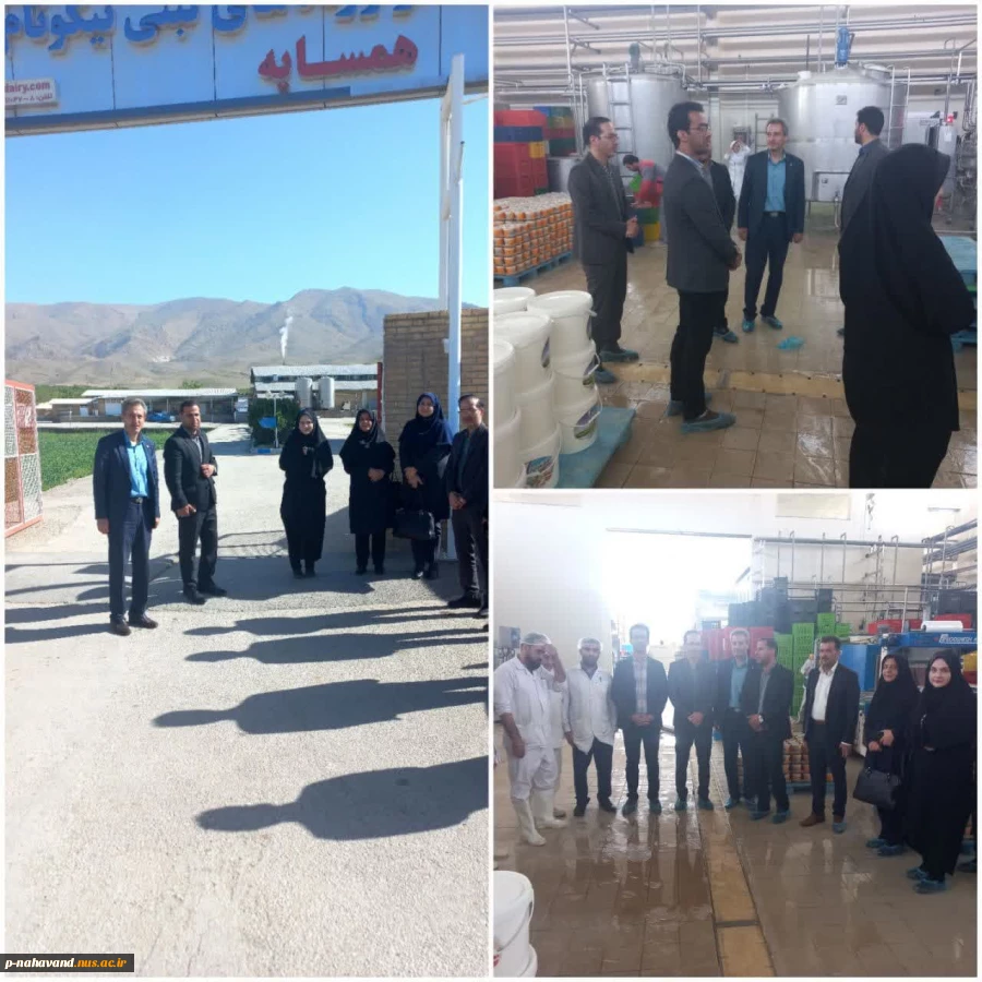 به مناسبت روز جهانی کار و کارگربازدید  ریاست آموزشکده،معا.ن برنامه ریزی فرماندار، روسای ادارات کار، تعاون و رفاه اجتماعی از شرکت لبنی همسایه نهاوند 3