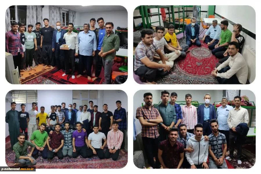 به مناسبت هفته خوابگاه دانشجویی حضور ریاست، مسئول اموردانشجویی وسرپرست خوابگاه در کنار دانشجویان  2