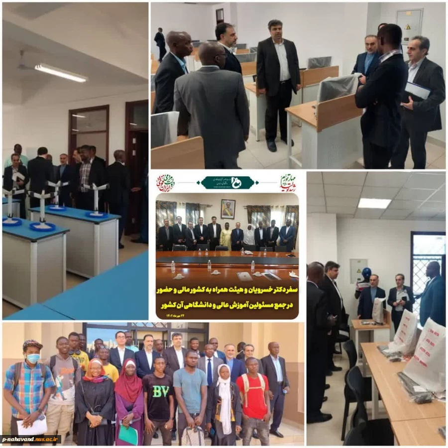 ملاقات دکتر خسرویان و تیم همراه با  وزیر آموزش عالی و تحقیقات مالی،بازدید از شهرک دانشگاهی کابالا برای تأسیس شعبه دانشگاه فنی و حرفه‌ای در مالی 6