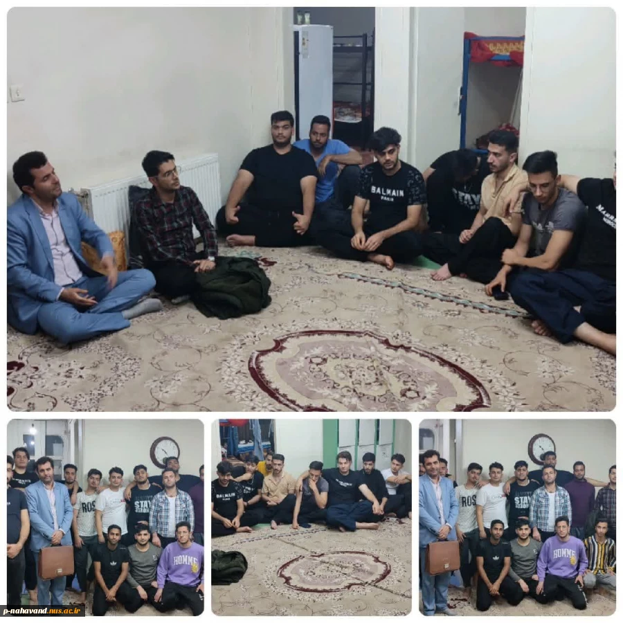 در ارتباط با راه‌های مطالعه بهترحضور مسئول امور دانشجویی به همراه مشاور آموزشکده در خوابگاه پسران  2