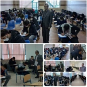 بازدید رئیس و معاون آموزشی پژوهشی آموزشکده فنی و حرفه ای حاج حشمت شهبازی از روند برگزاری امتحانات پایان ترم 8
