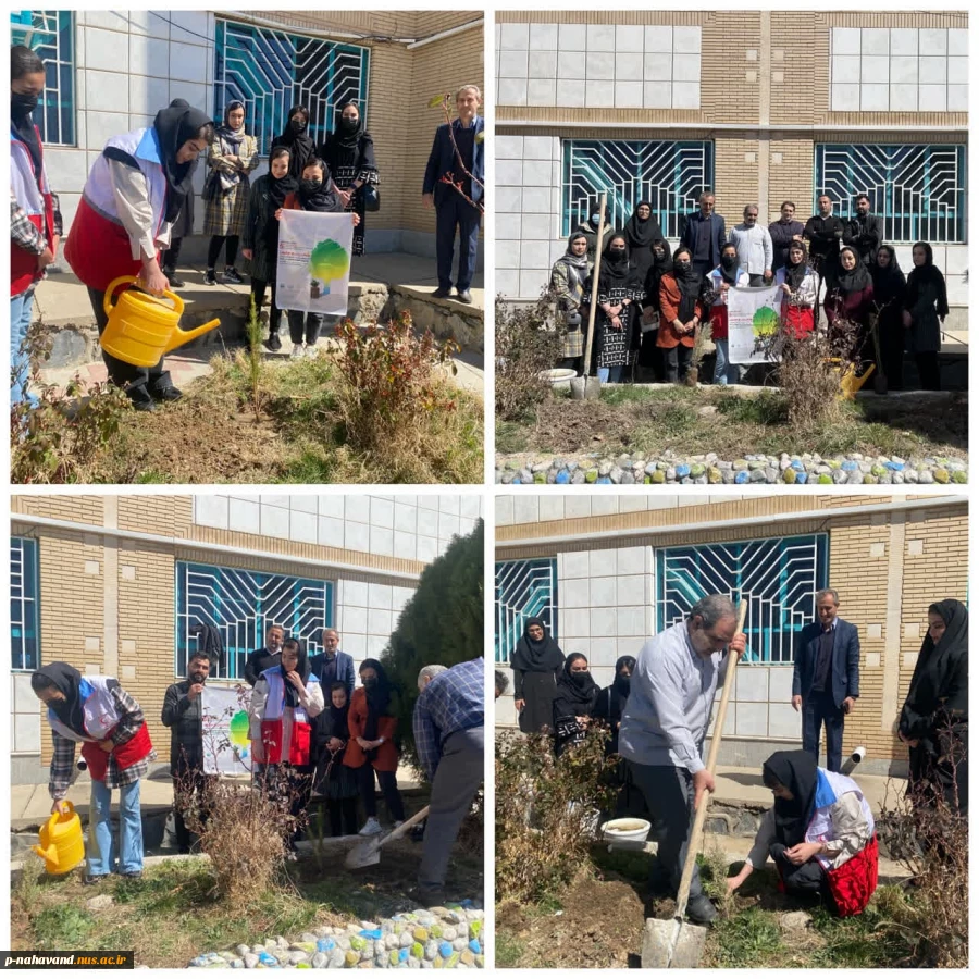 با مشارکت اعضای هلال احمر آموزشکده و با حضور ریاست و کارکنان؛ در طرح پویش کاشت پنج میلیون درخت به یاد اسطوره های بشر دوستی 2