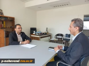 دیدار نوروزی رئیس آموزشکده فنی نهاوند با ریاست و مدیر امور موسسات پارک علم و فناوری همدان 3