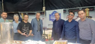 موکبداری نیم روزی بسیج کارکنان و اساتید دانشگاه ملی مهارت استان همدان با همکاری سپاه ناحیه نهاوند 4