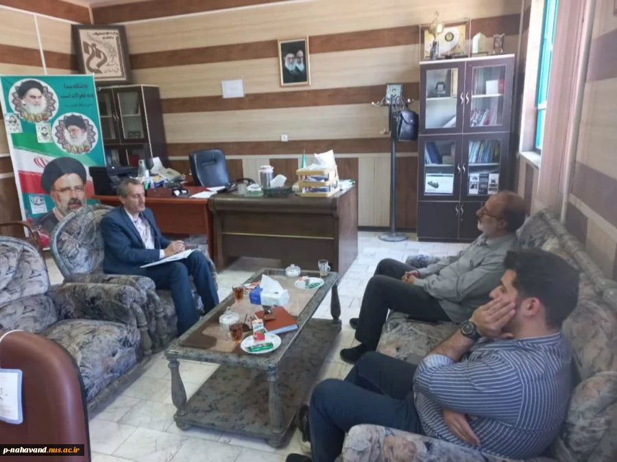 حضور و بازدید میدانی مدیر دفتر و مسئول روابط عمومی، نماینده مردم شریف شهرستان نهاوند در مجلس شورای اسلامی از دانشگاه ملی مهارت استان همدان- واحد نهاوند 3