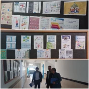 توجه ویژه اعضای کارگروه تخصصی نظارت،ارزیابی و تضمین کیفیت عتف استان به  تابلوهای اعلانات هفته تربیت بدنی 2