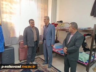 بازدید میدانی معاون فرهنگی دانشجویی دانشگاه ملی مهارت استان همدان از سراهای دانشجویی و سلف آموزشکده نهاوند 2