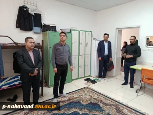 بازدید میدانی معاون فرهنگی دانشجویی دانشگاه ملی مهارت استان همدان از سراهای دانشجویی و سلف آموزشکده نهاوند 4