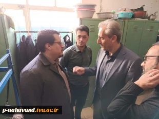 بازدید میدانی معاون فرهنگی دانشجویی دانشگاه ملی مهارت استان همدان از سراهای دانشجویی و سلف آموزشکده نهاوند 7