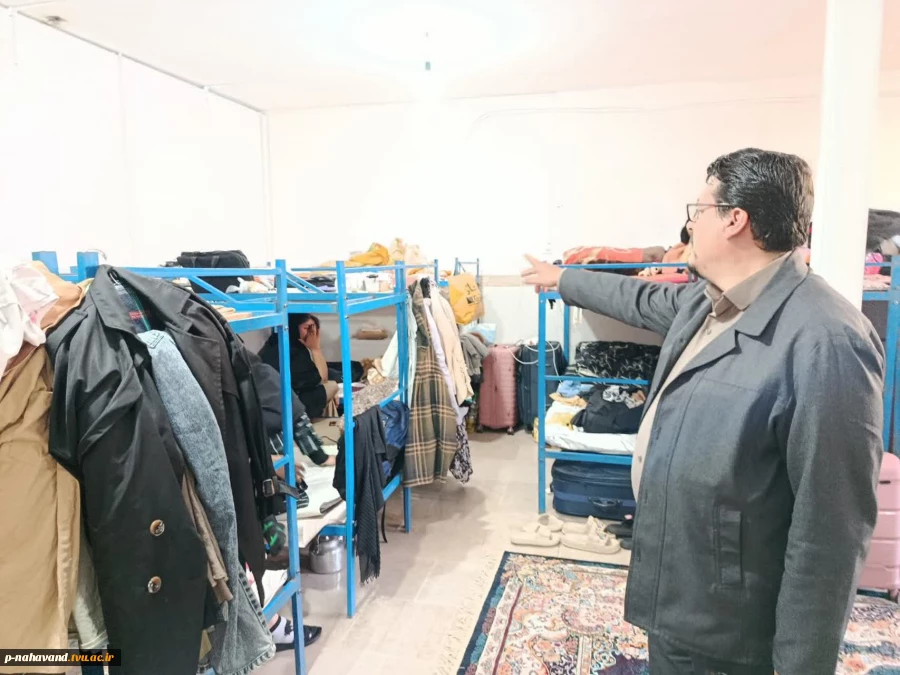 بازدید میدانی معاون فرهنگی دانشجویی دانشگاه ملی مهارت استان همدان از سراهای دانشجویی و سلف آموزشکده نهاوند 8