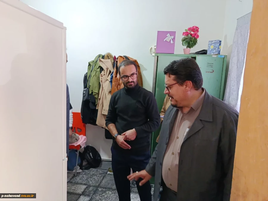 بازدید میدانی معاون فرهنگی دانشجویی دانشگاه ملی مهارت استان همدان از سراهای دانشجویی و سلف آموزشکده نهاوند 12